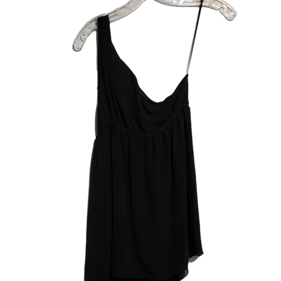 MSSP Max Studio Specialty Products Silk & Sequin Embellished Shoulder Top - Picture 2 of 5